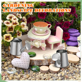 Layhit mini watering can silver gift set for parties and gifts.
