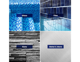 LayorCare seals ceramic porcelain and glass surfaces for durable pool protection.