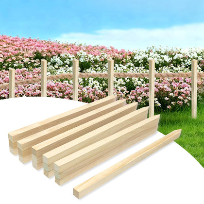 Layrslot wooden garden stakes provide sturdy plant support for outdoor use.