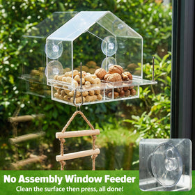 Lazukes Window Squirrel Feeder requires no assembly for quick setup