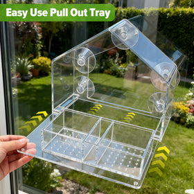 Lazukes Window Squirrel Feeder supports wildlife viewing from indoors