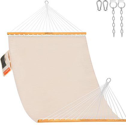 Lazy Daze Hammocks 11 ft double outdoor hammock with quick-dry olefin fabric for poolside lounging.