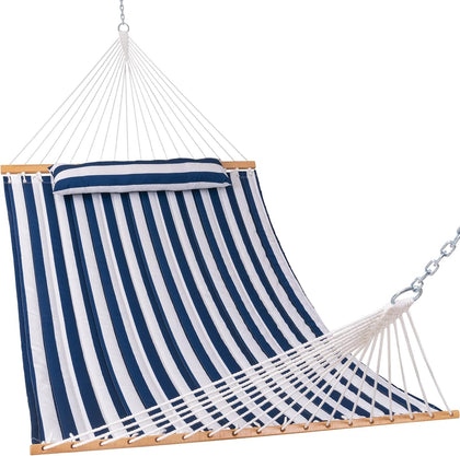 Lazy Daze Hammocks 12ft quilted double hammock invites two-person lounging in comfort.