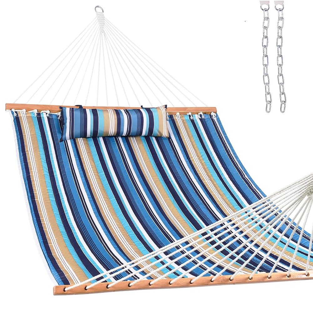 Lazy Daze Hammocks 12 ft quilted double hammock offers two-person outdoor comfort