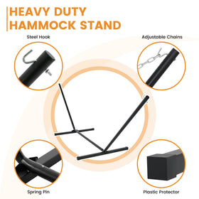 Lazy Daze Hammocks 18-rope weave with zinc O-rings for durable balance