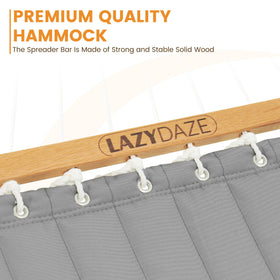 Lazy Daze Hammocks supports up to 450 lbs for two-person lounging safely.