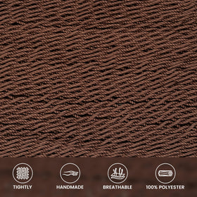 Close-up of Lazy Daze Caribbean rope highlighting tight weave for durability and airflow