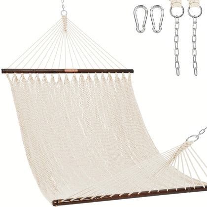 Lazy Daze Hammocks Caribbean rope hammock bed for outdoor comfort and air circulation.