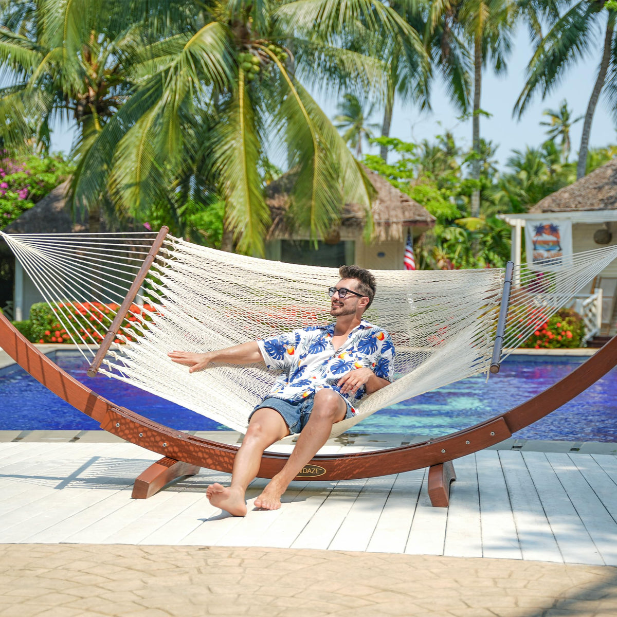 Lazy Daze Hammocks double hammock outdoors, spacious and ideal for two.