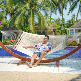 Lazy Daze Hammocks double hammock outdoors, spacious and ideal for two.