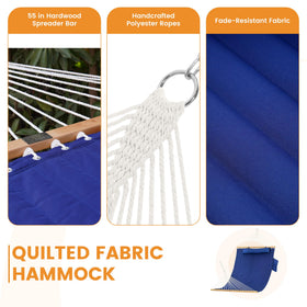 Lazy Daze Hammocks carabiners and straps simplify tree hanging setup.