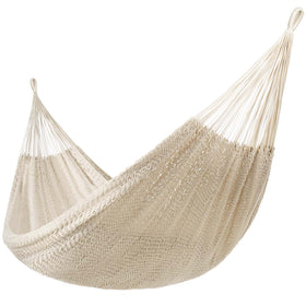 Lazy Daze Hammocks Mayan hammock bed setup showing spacious outdoor lounging area