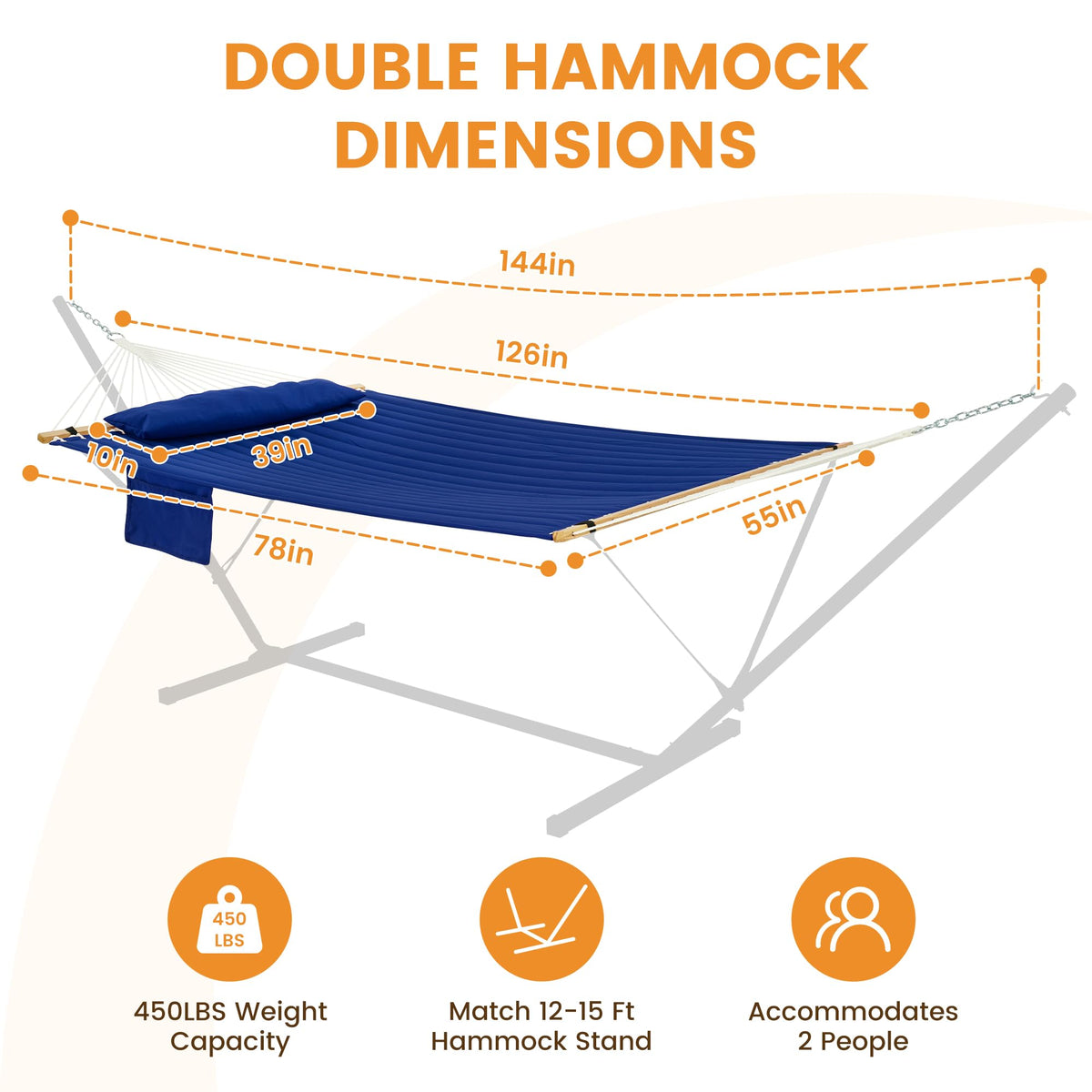 Lazy Daze Hammocks side pocket hammock keeps essentials within reach for convenience.