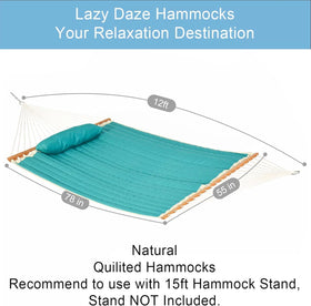 Lazy Daze Hammocks hardwood spreader bar for balanced suspension.