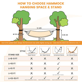 Lazy Daze Hammocks includes two chains for quick, stable hanging.