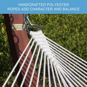 Lazy Daze weather-resistant hardware for all-weather hanging.