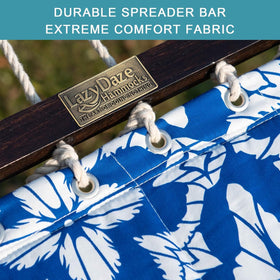 Lazy Daze Hammocks weather resistant hardware withstands outdoor use.