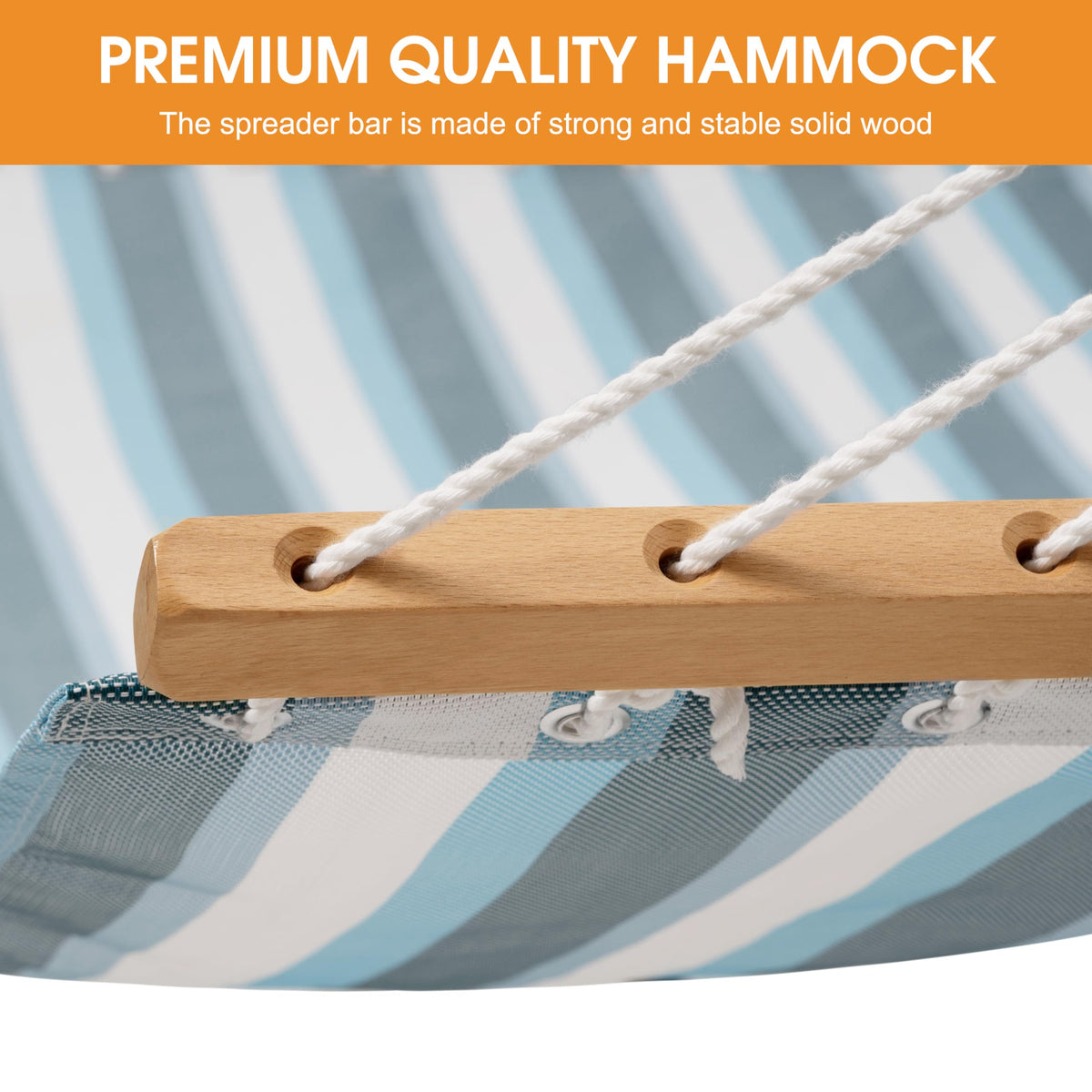 Lazy Daze Hammocks weather-resistant hardware resists rust for long outdoor life.