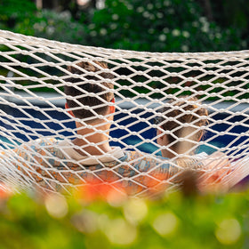 Lazy Daze Hammocks FSC wood spreader bar adds sturdy support and classic look.