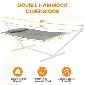 Lazy Daze Hammocks wooden spreader bar adds sturdy style for outdoor spaces.