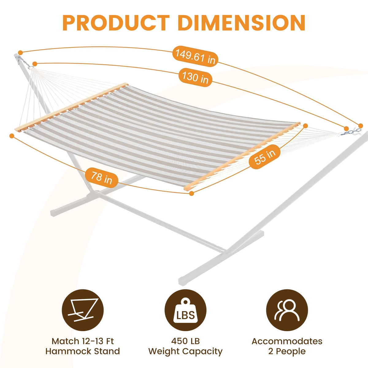 Lazy Daze Textliene hammock in sunny patio for versatile outdoor use