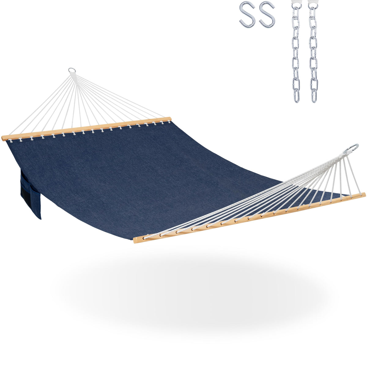 Lazy Daze Hammocks 11 ft double hammock by the pool, all-weather quick-dry comfort.