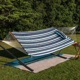 Lazy Daze easy-secure attachment with side ties for windy conditions