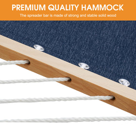 Rust-resistant zinc-plated hardware supports easy outdoor hanging for Lazy Daze.
