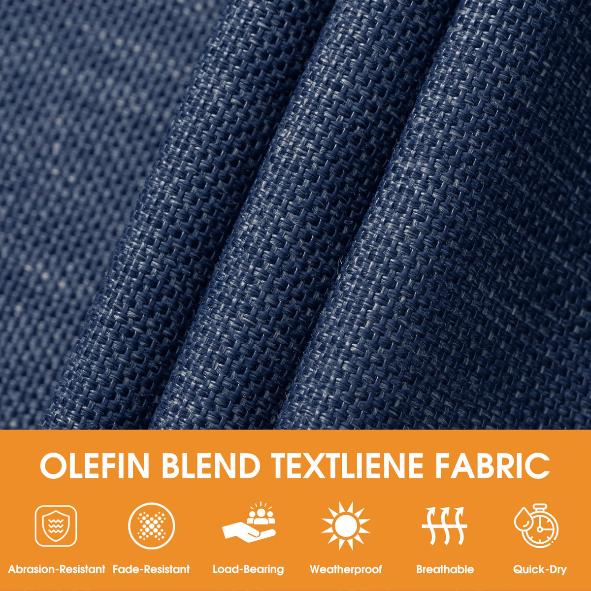 Close-up of olefin fabric on Lazy Daze hammock showing soft yet durable texture.