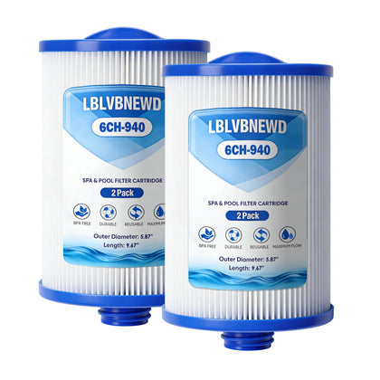 LBLVBNEWD 6CH-940 spa filter close-up shows robust filtration for clear water