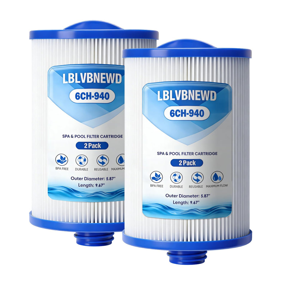LBLVBNEWD 6CH-940 spa filter close-up shows robust filtration for clear water