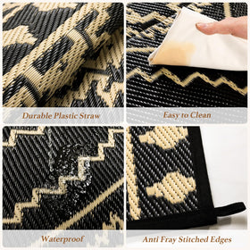 LBRO2M double-sided waterproof rug providing two looks in one