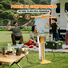 LBSC NEMA 14-50P to four 5-20R outlets enables portable power
