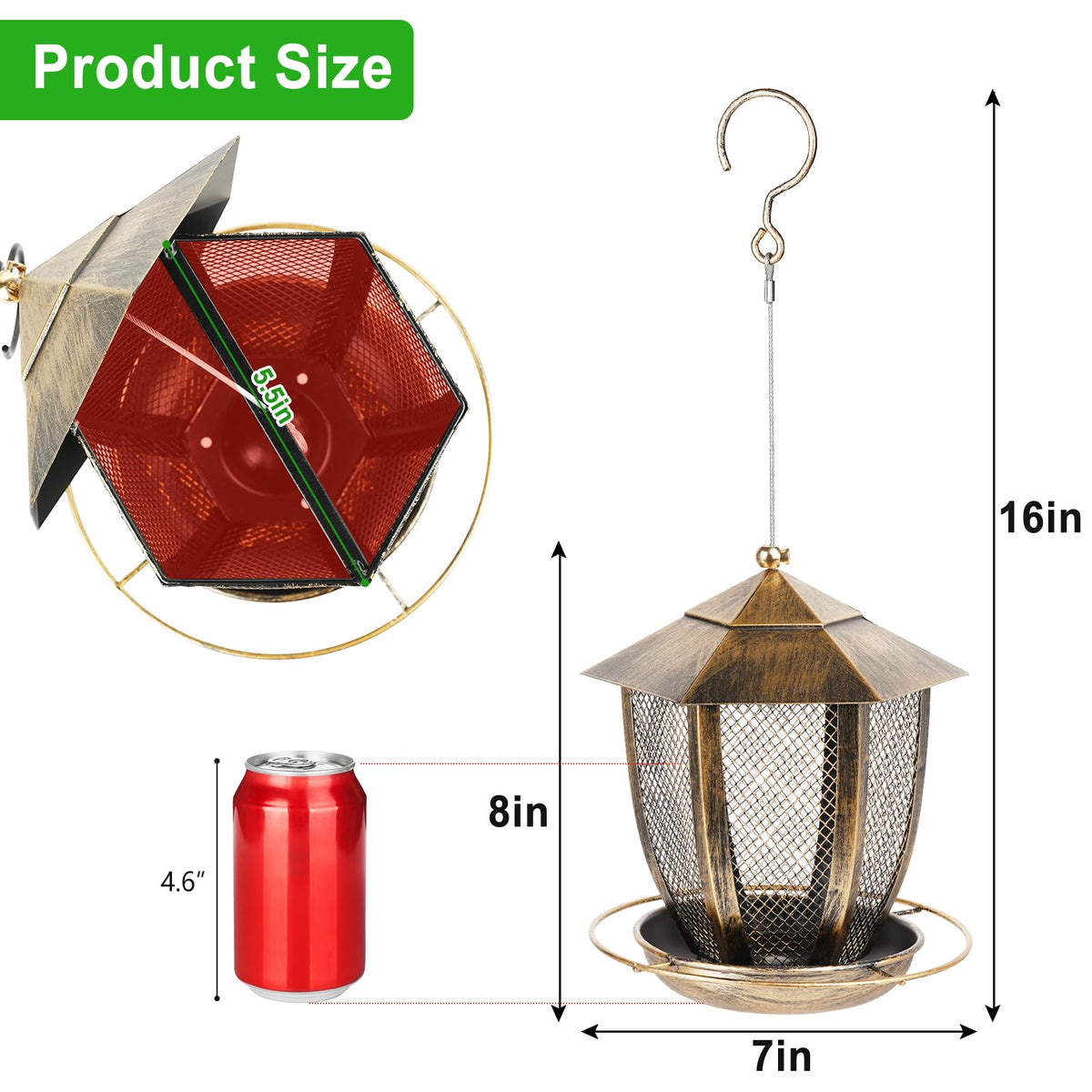 LBTING bird feeder hanging hook for easy outdoor installation
