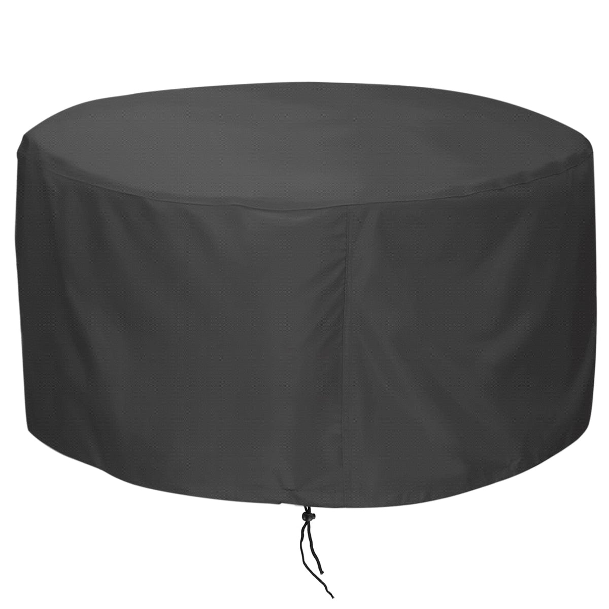 LBTING 40-inch fire pit cover top view protects the setup from rain and dust.