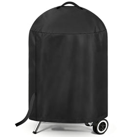 LBTING grill cover in Oxford waterproof fabric protects a 26-inch grill from rain.