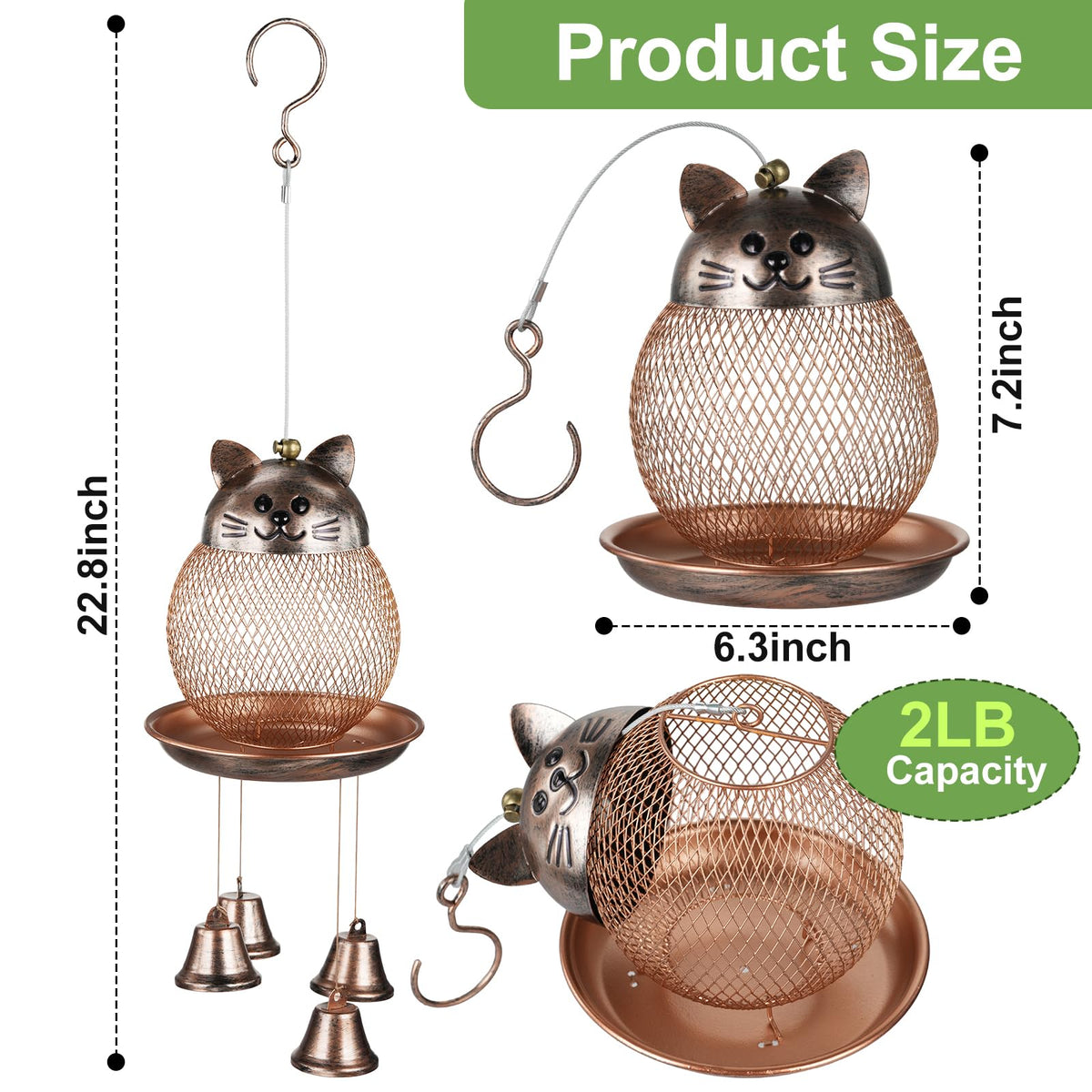 LBTING metal bird feeder with bronze finish adds rustic elegance to outdoor spaces.