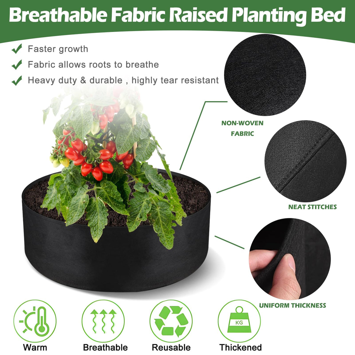 LBTING non-woven gardening bag shows durable construction for outdoor use.