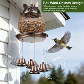 LBTING seed feeder with drainage holes to keep seeds dry after rain.
