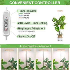 LBW grow light timer settings 4/8/12H automate daily lighting