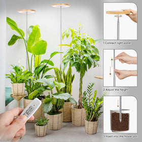 LBW 2-pack grow lights offering flexible coverage for large plants