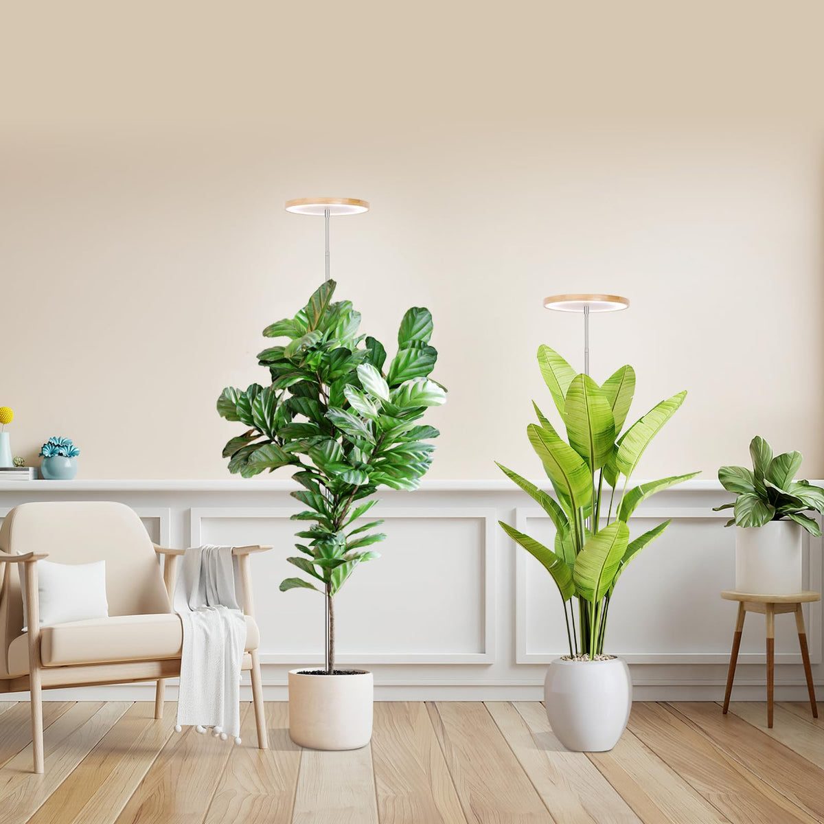 LBW bamboo grow light suitable for balconies, greenhouses, offices, and living spaces