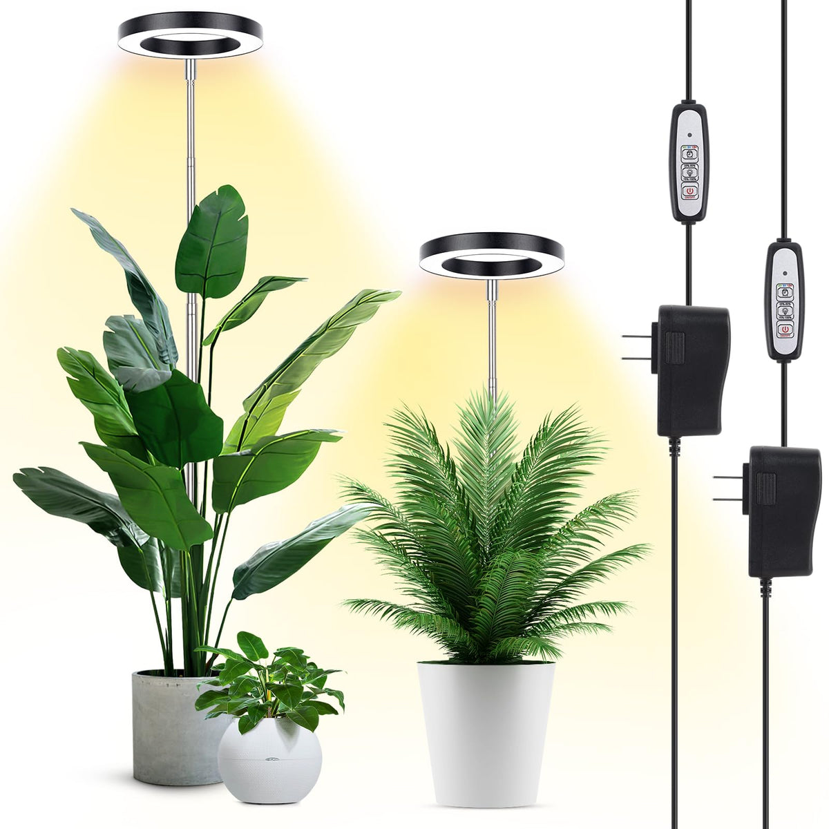 LBW Plant Grow Light full spectrum 72 LEDs supports germination and lush indoor growth.