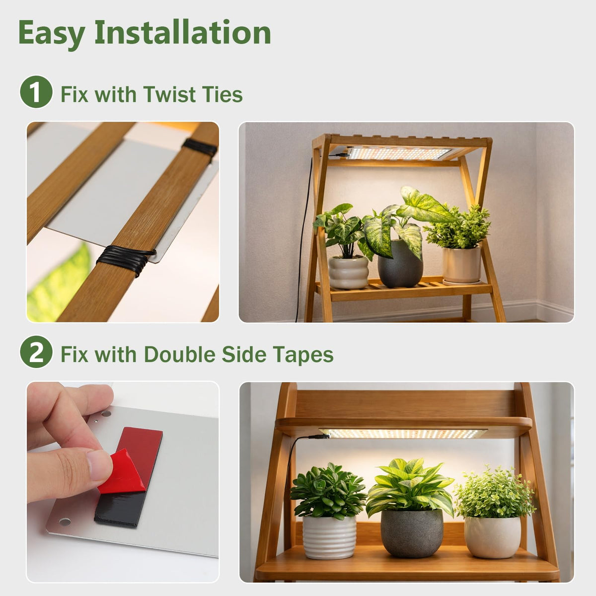 LBW slim aluminum panels install easily on shelves and cabinets.