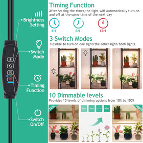 LBW 10-dimming levels let precise brightness for different plant stages.