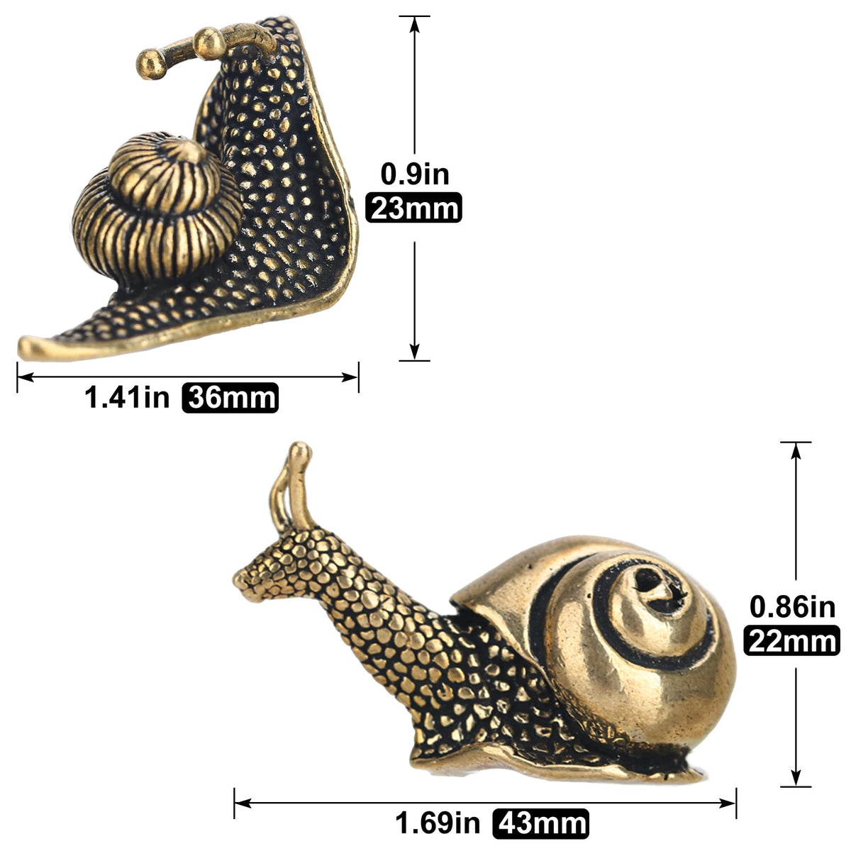 LCCCK brass snail desk ornament elevates workspaces with timeless finish.