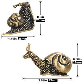 LCCCK brass snail desk ornament elevates workspaces with timeless finish.
