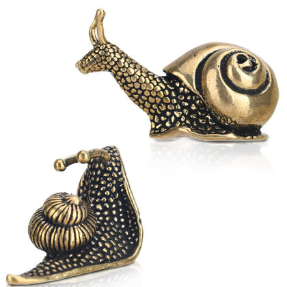 LCCCK brass snail figurine mini garden statue enhances tranquil spaces.