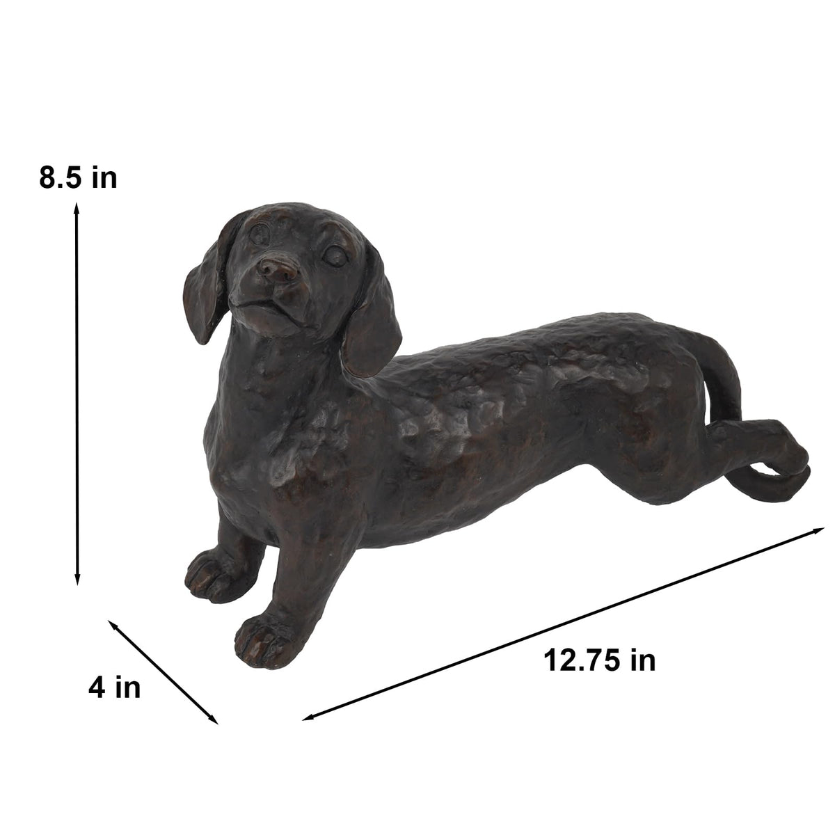 LCdecohome dachshund figure creates cozy focal point for garden and porch.
