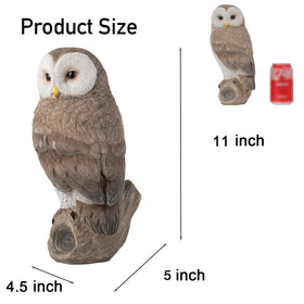 LCdecohome retro inspired owl figurine crafted in durable resin for outdoors